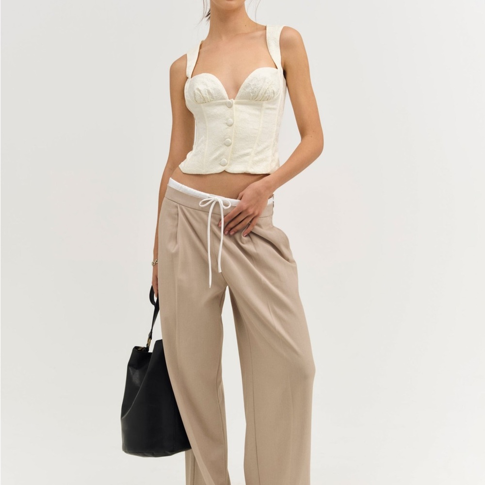 For Love And Lemons Cream Bustier Top